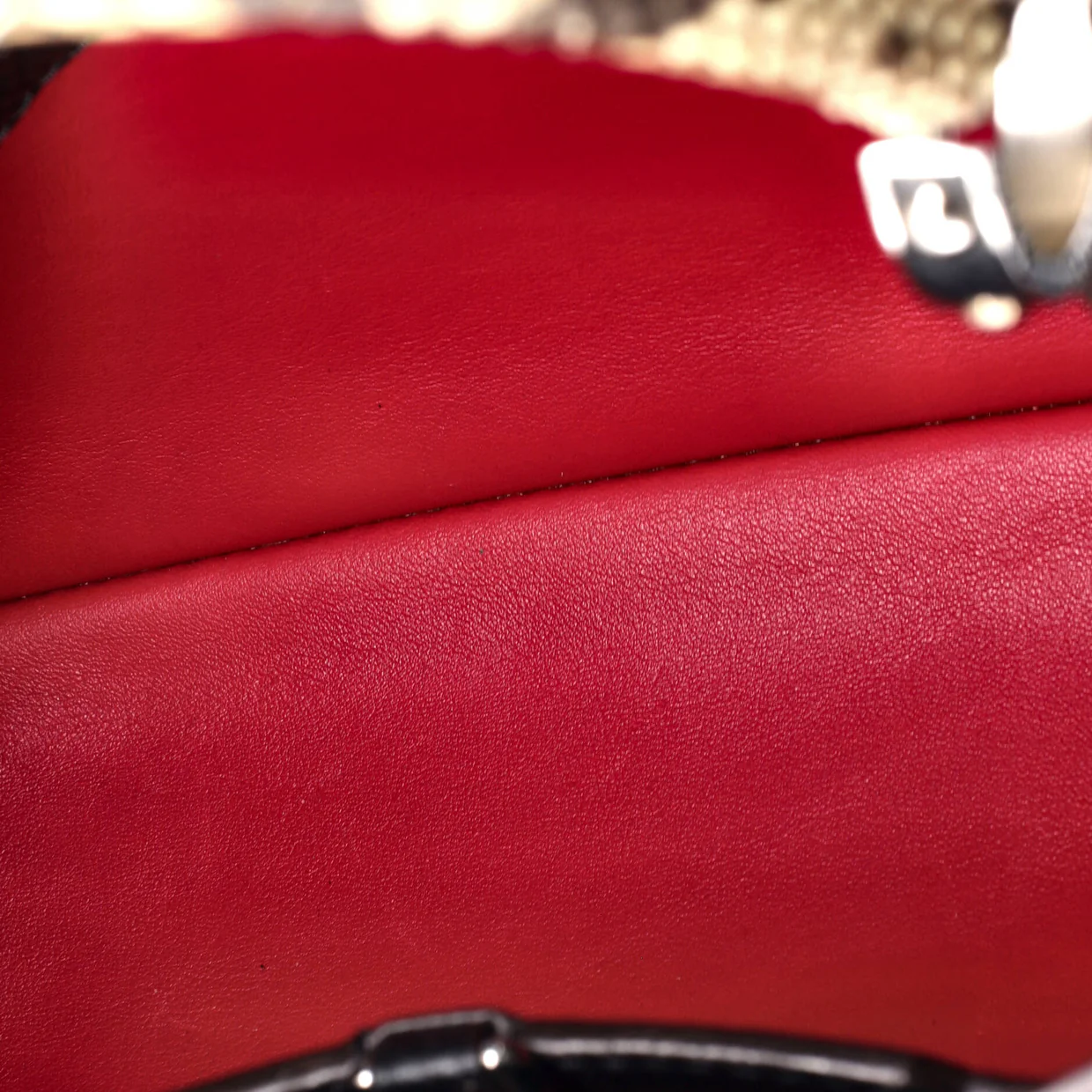 Capucines Bag Leather with Python PM - Deep Luxury