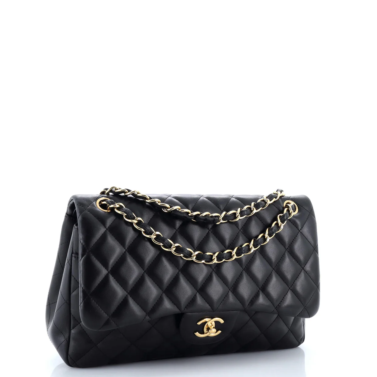 Classic Double Flap Bag Quilted Lambskin Jumbo - Deep Luxury