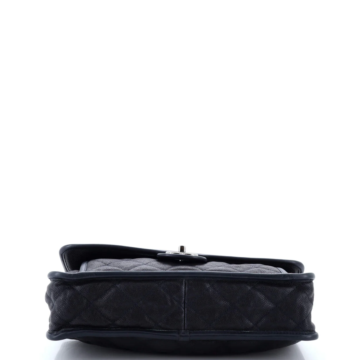 French Riviera Flap Bag Quilted Caviar Large - Deep Luxury