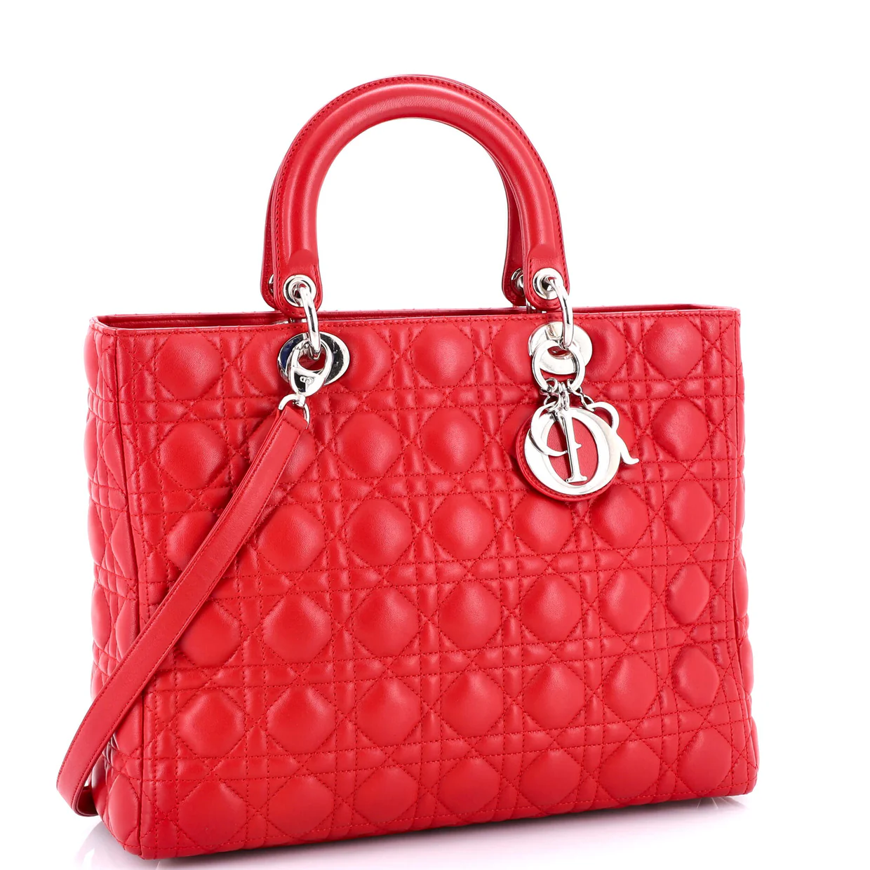 Vintage Lady Dior Bag Cannage Quilt Lambskin Large - Deep Luxury