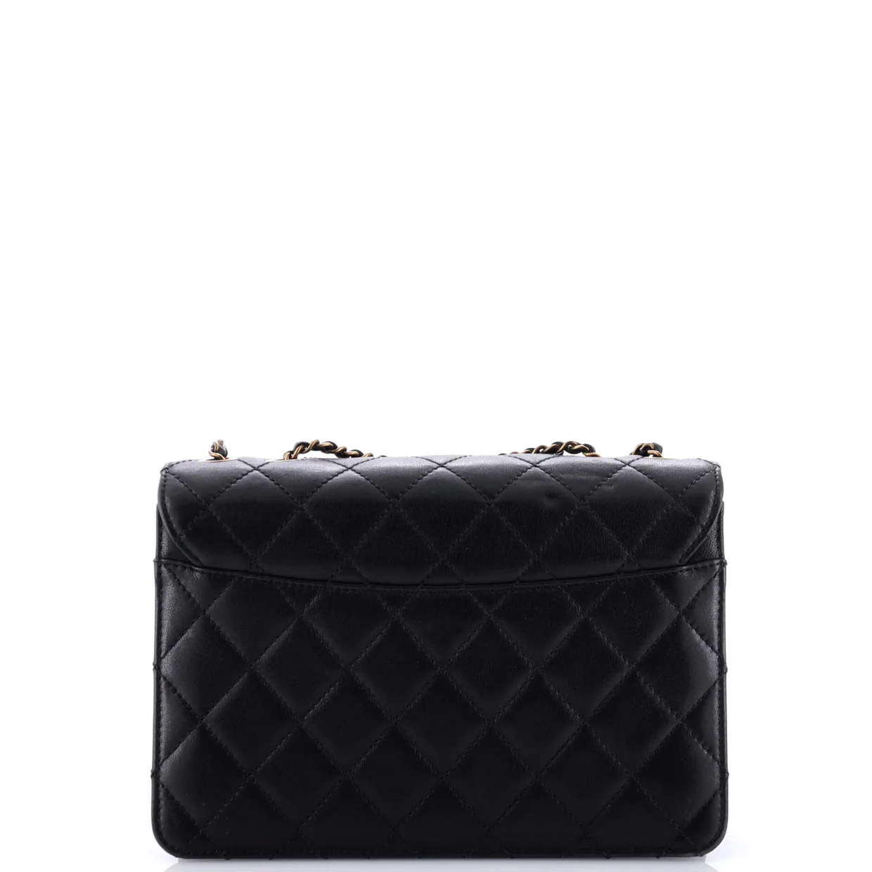 Beauty Lock Flap Bag Quilted Sheepskin Small - Deep Luxury