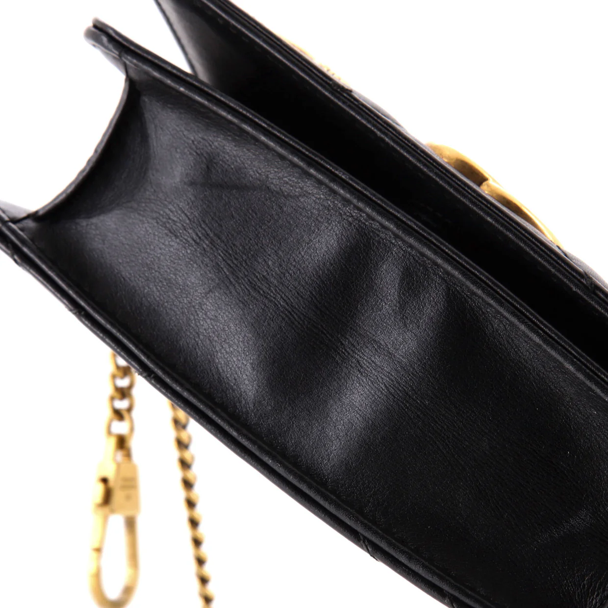 GG Marmont Chain Flap Bag Embellished Matelasse Leather Mini - Deep Luxury