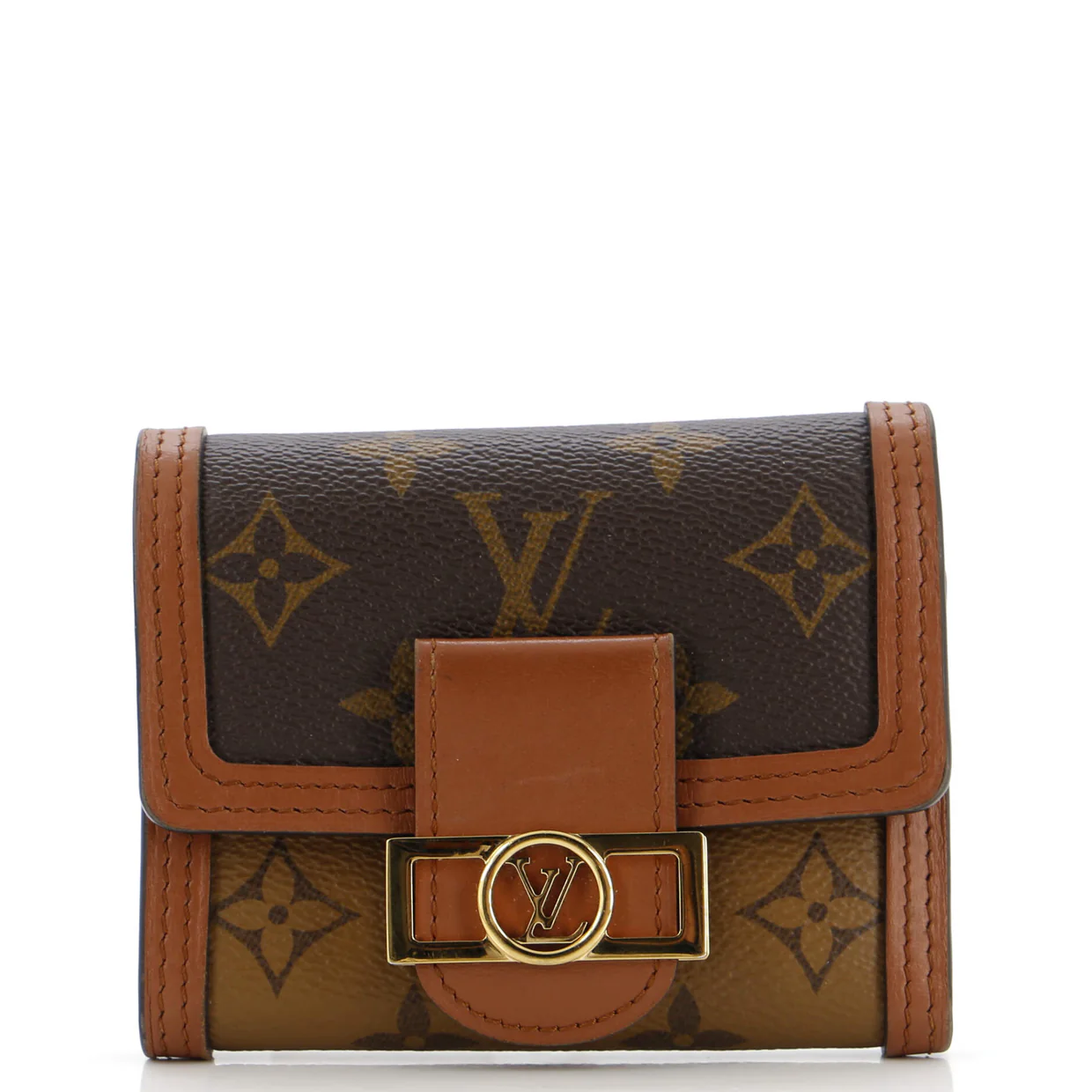 Dauphine Wallet Reverse Monogram Canvas Compact - Deep Luxury