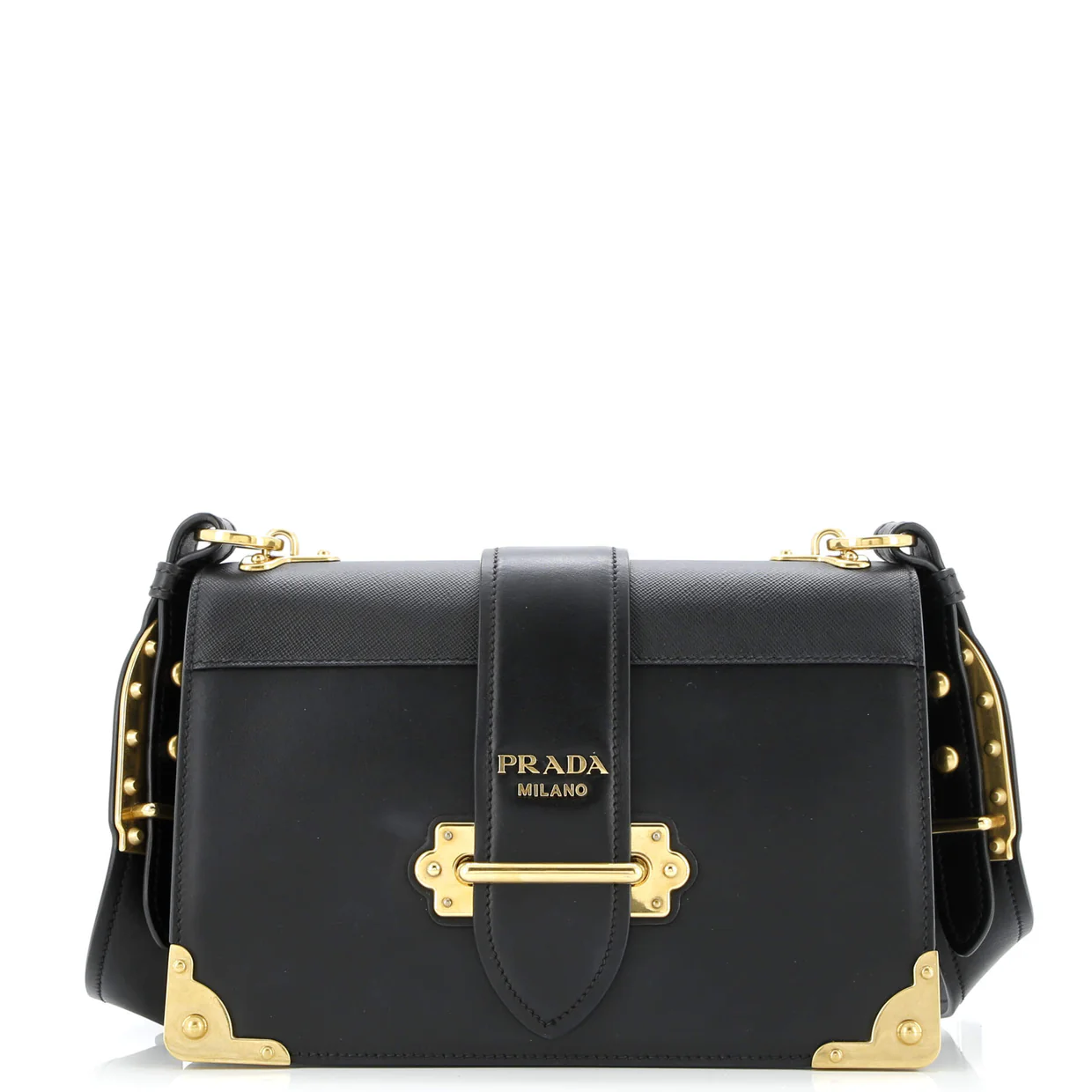 Cahier Crossbody Bag Leather and Saffiano Leather Large - Deep Luxury