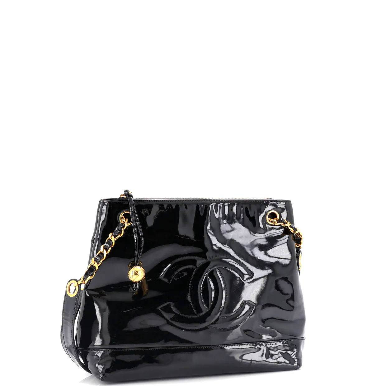 Vintage Timeless Chain Shoulder Bag Patent Medium - Deep Luxury