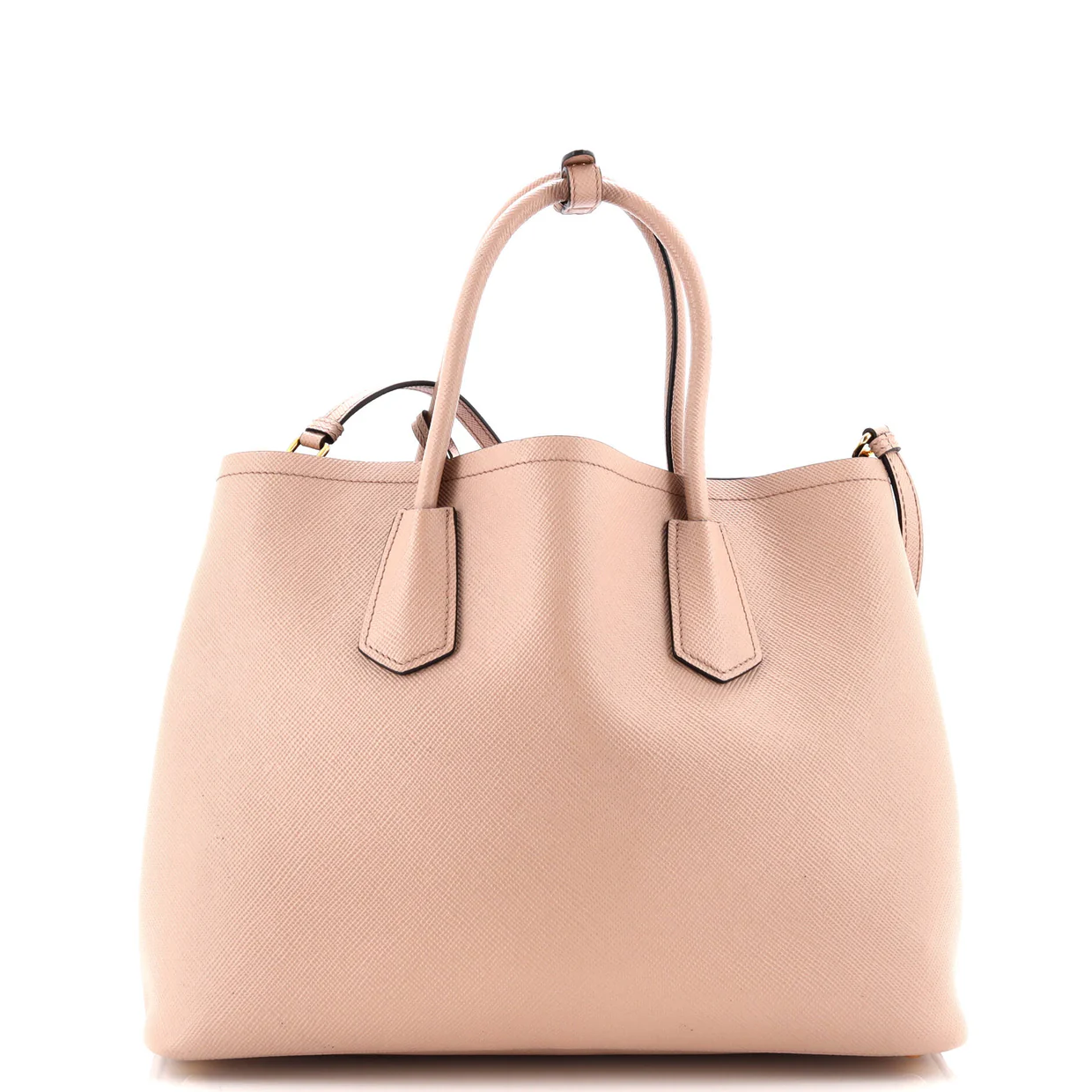 Cuir Double Tote Saffiano Leather Medium - Deep Luxury