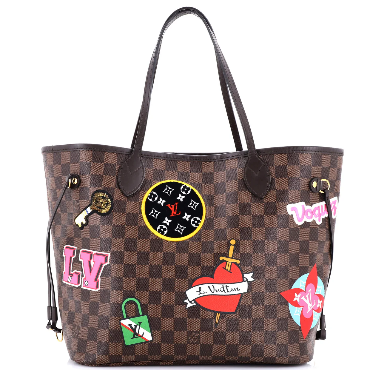 Neverfull NM Tote Limited Edition Patches Damier MM - Deep Luxury