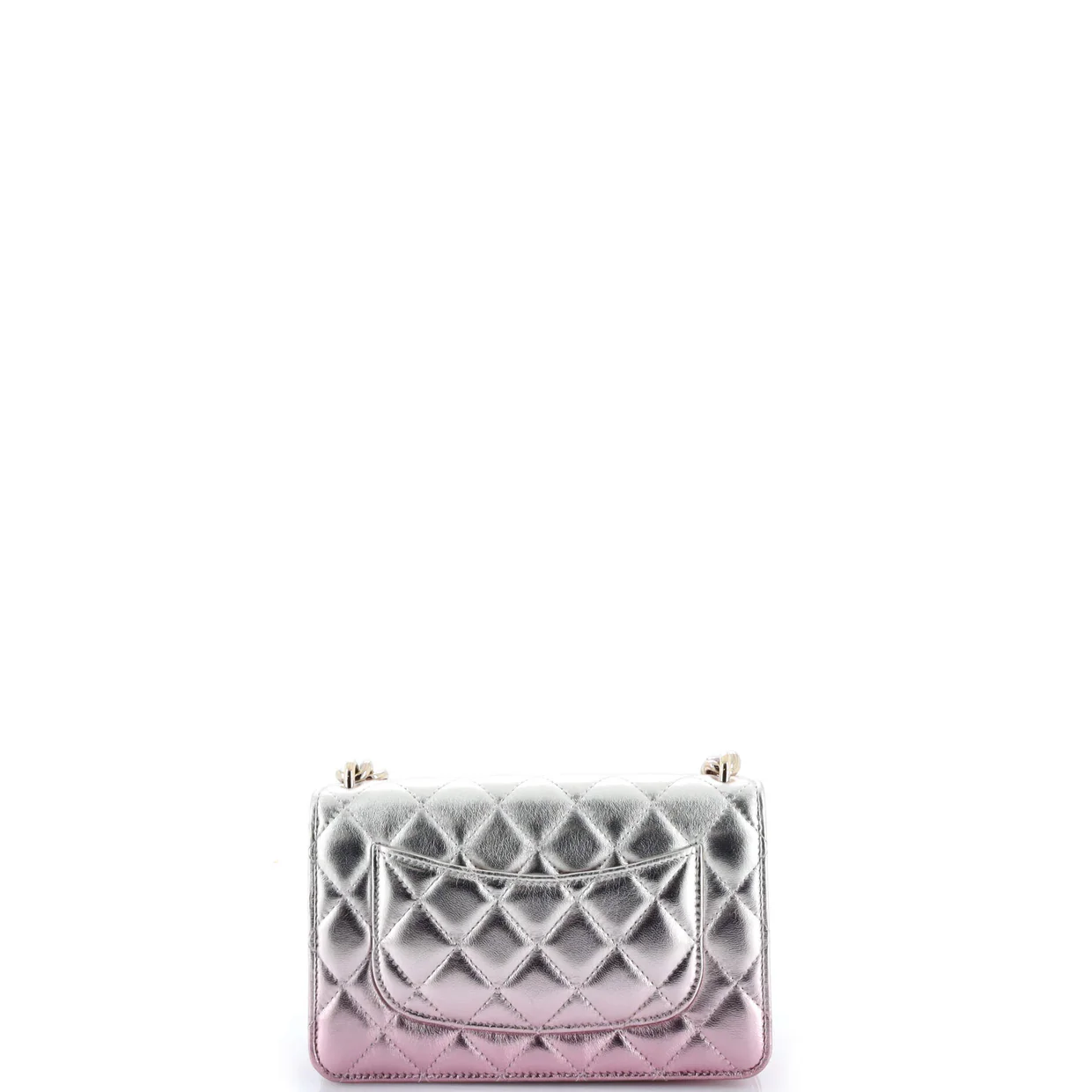 Like a Wallet Wallet on Chain Quilted Gradient Metallic Lambskin - Deep Luxury