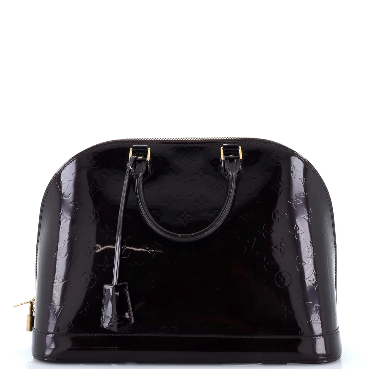 Alma Handbag Monogram Vernis GM - Deep Luxury