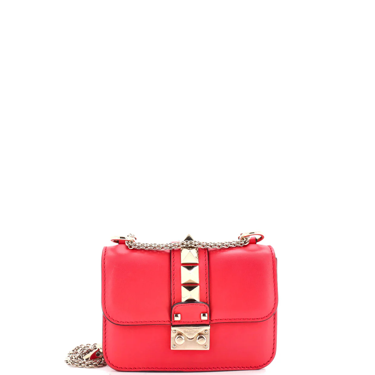 Glam Lock Shoulder Bag Leather Mini - Deep Luxury