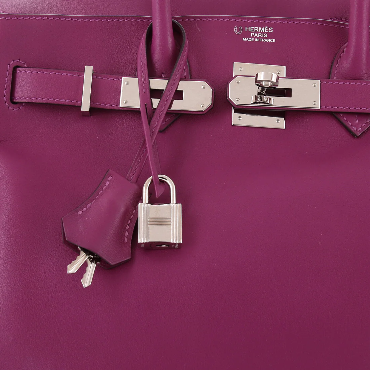 Birkin Handbag Anemone Swift with Palladium Hardware 30 - Deep Luxury