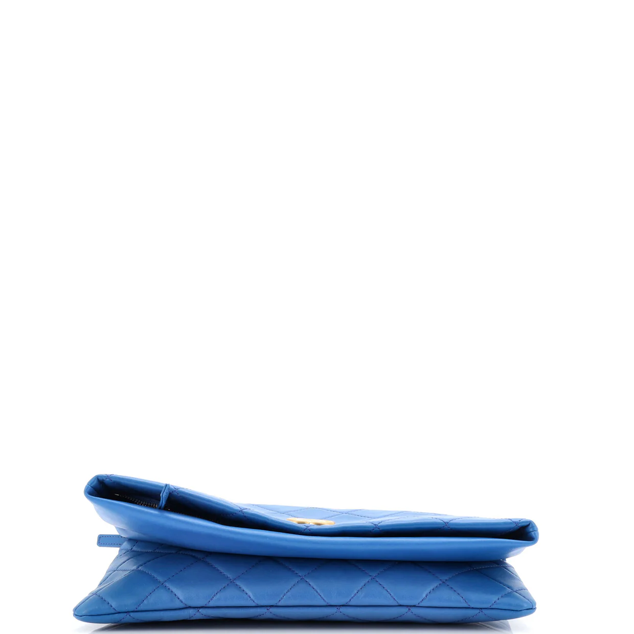 CC Foldover Clutch Quilted Lambskin Large - Deep Luxury