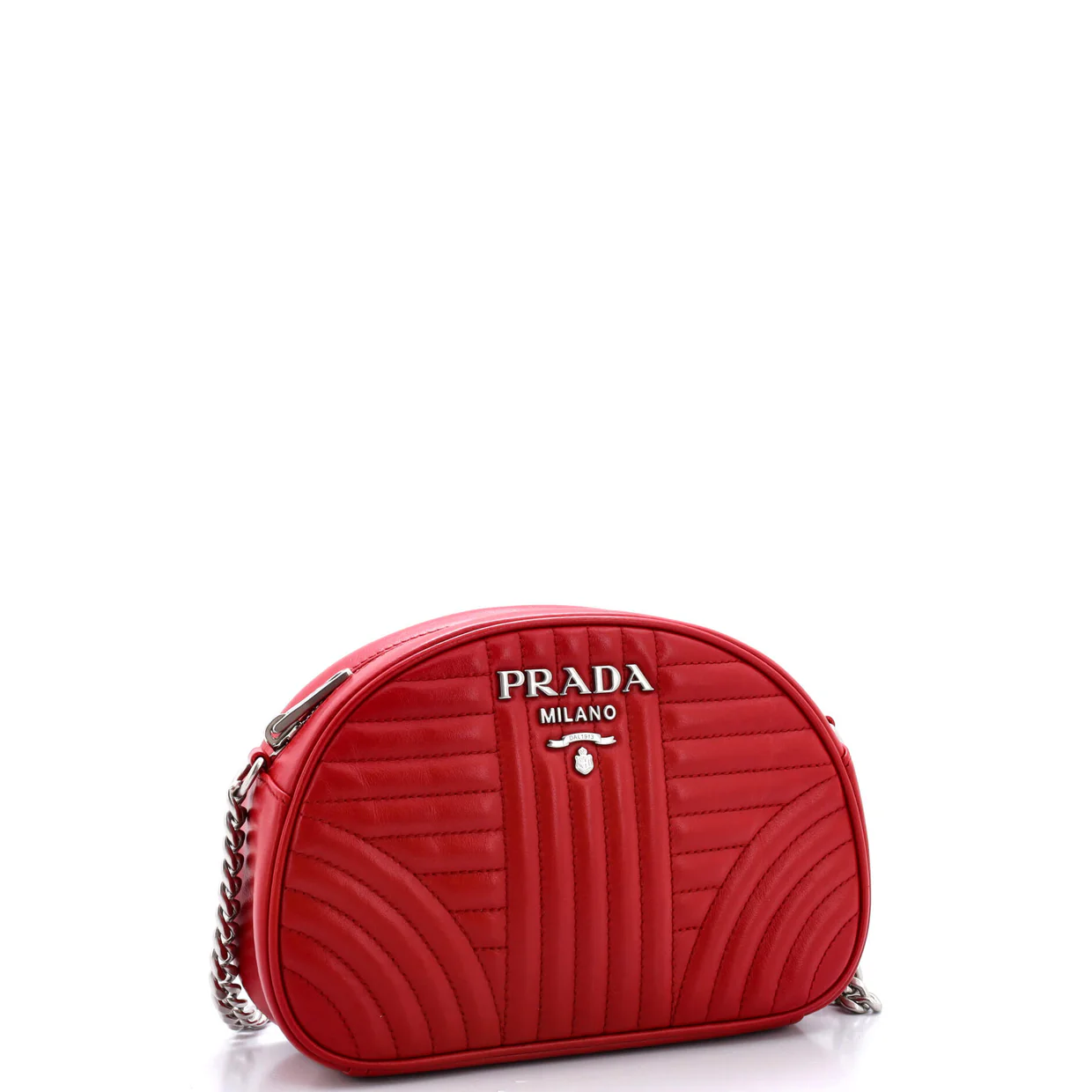 Dome Crossbody Bag Diagramme Quilted Leather Small - Deep Luxury