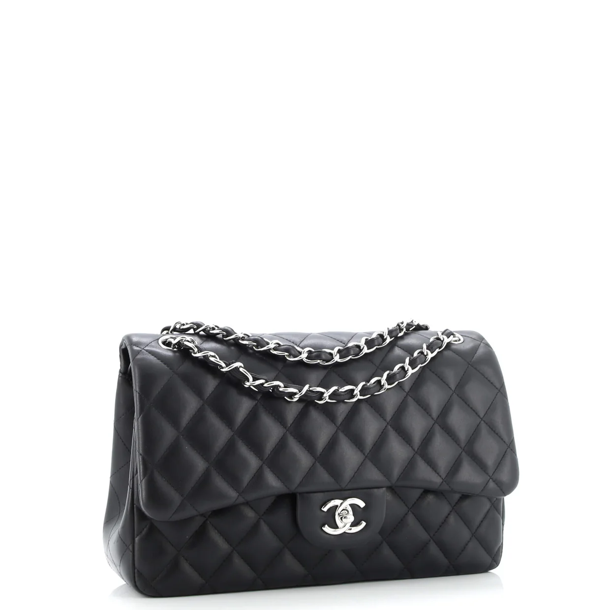 Classic Double Flap Bag Quilted Lambskin Jumbo - Deep Luxury