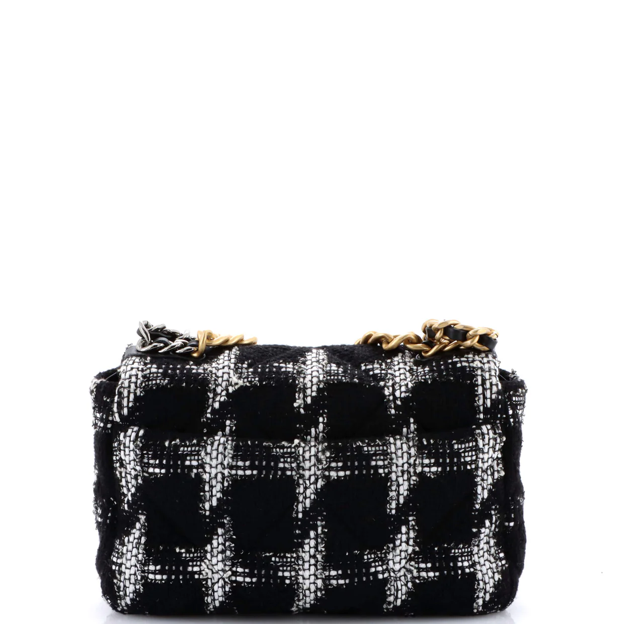 19 Flap Bag Quilted Tweed Medium - Deep Luxury