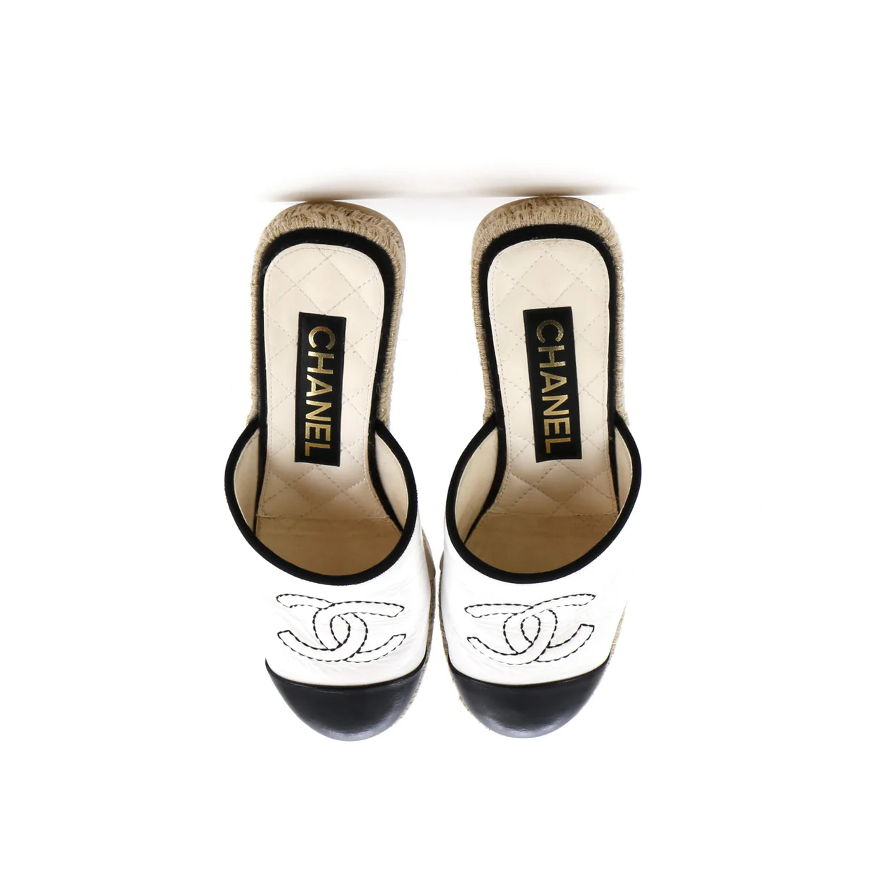 Women's CC Mule Espadrilles Leather - Deep Luxury
