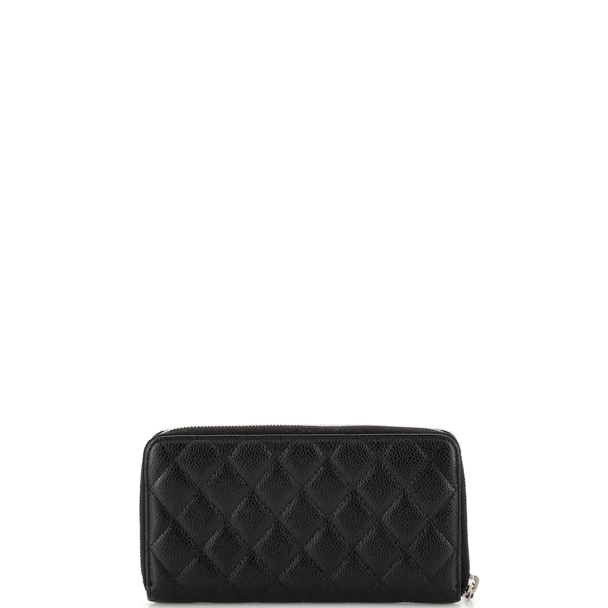 Zip Around Wallet Quilted Caviar Long - Deep Luxury