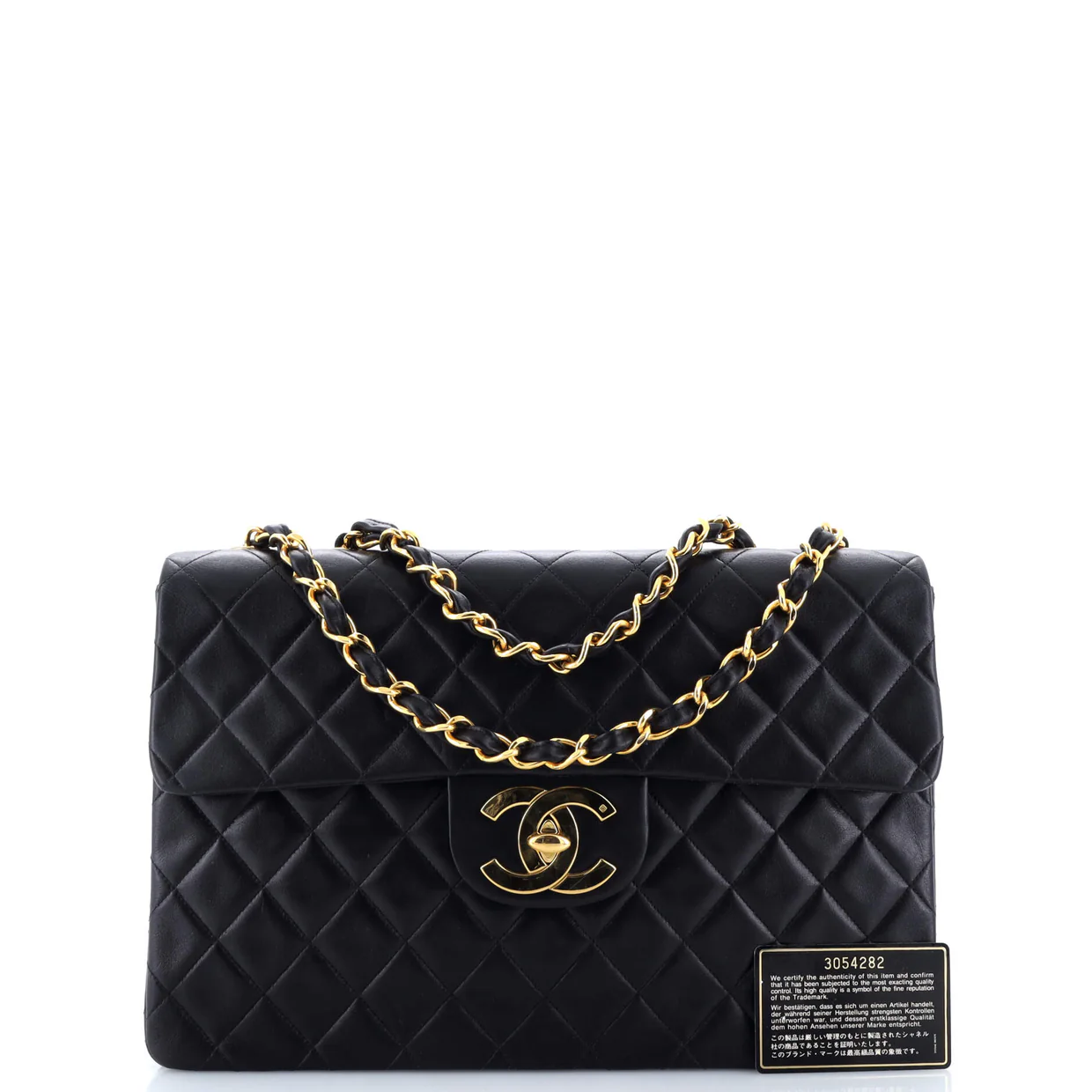 Vintage Classic Single Flap Bag Quilted Lambskin Maxi - Deep Luxury