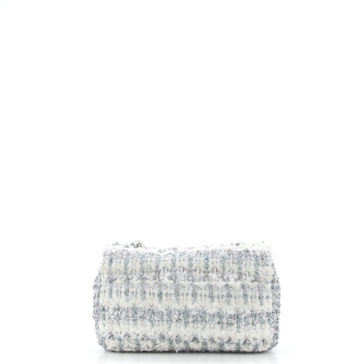 Classic Single Flap Bag Quilted Tweed and Ribbon Mini - Deep Luxury