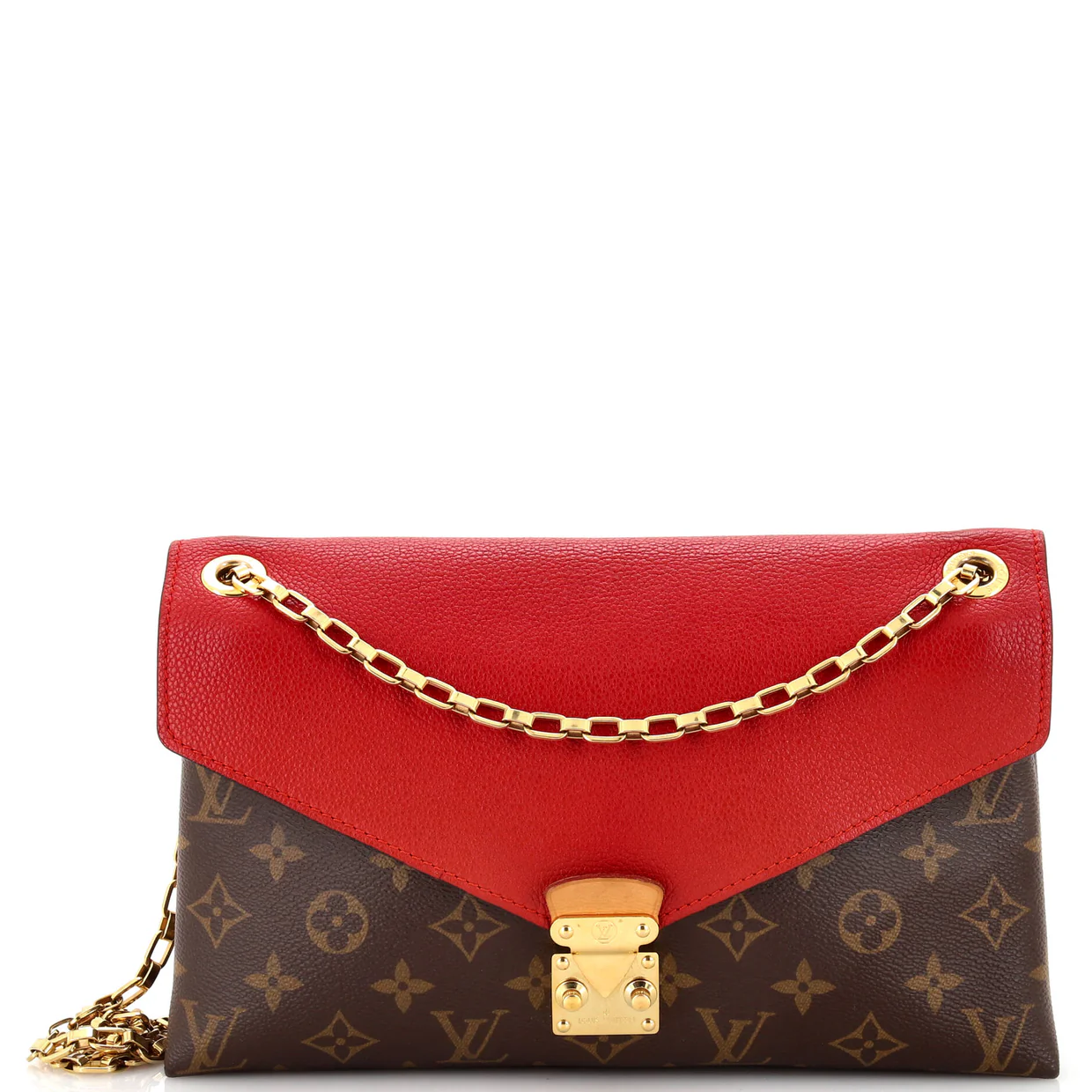 Pallas Chain Shoulder Bag Monogram Canvas and Calfskin - Deep Luxury