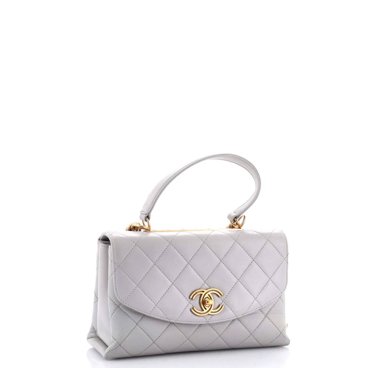 Trendy Spirit Top Handle Bag Quilted Lambskin Medium - Deep Luxury