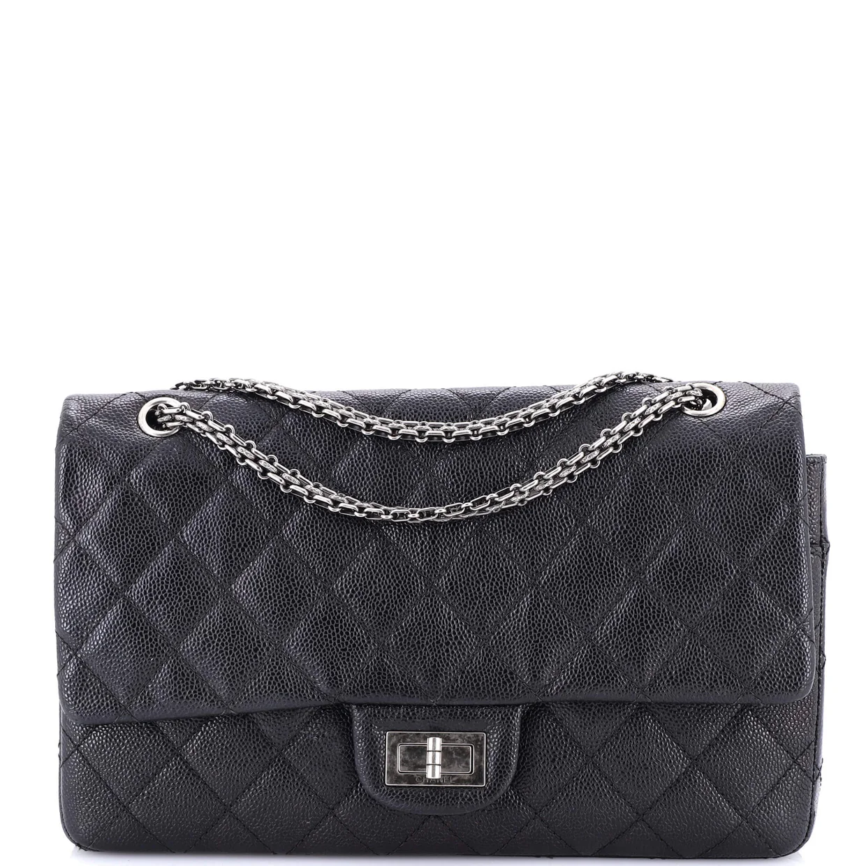 Reissue 2.55 Flap Bag Quilted Caviar 227 - Deep Luxury