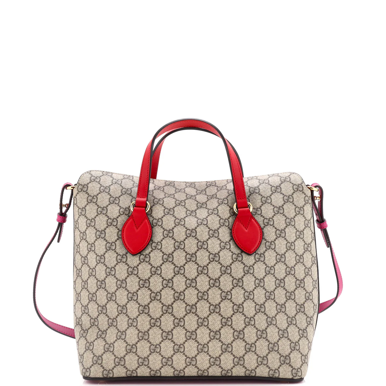 Signature Fold Over Tote GG Coated Canvas Medium - Deep Luxury