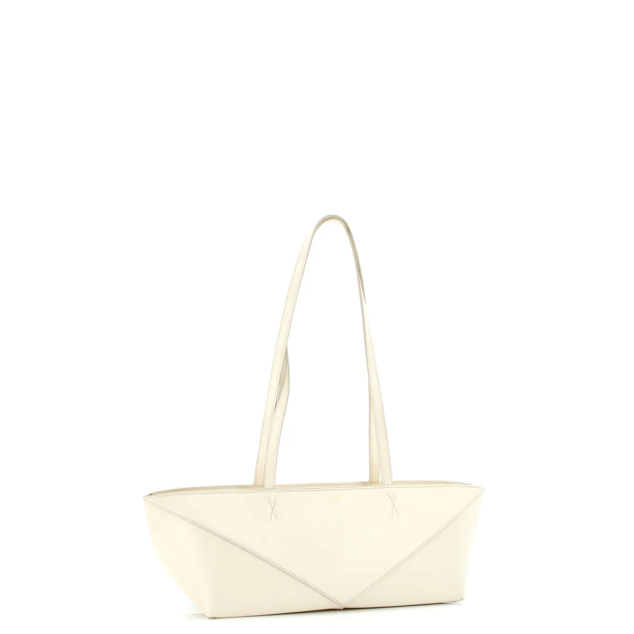 Cropped Puzzle Fold Tote Leather Mini - Deep Luxury