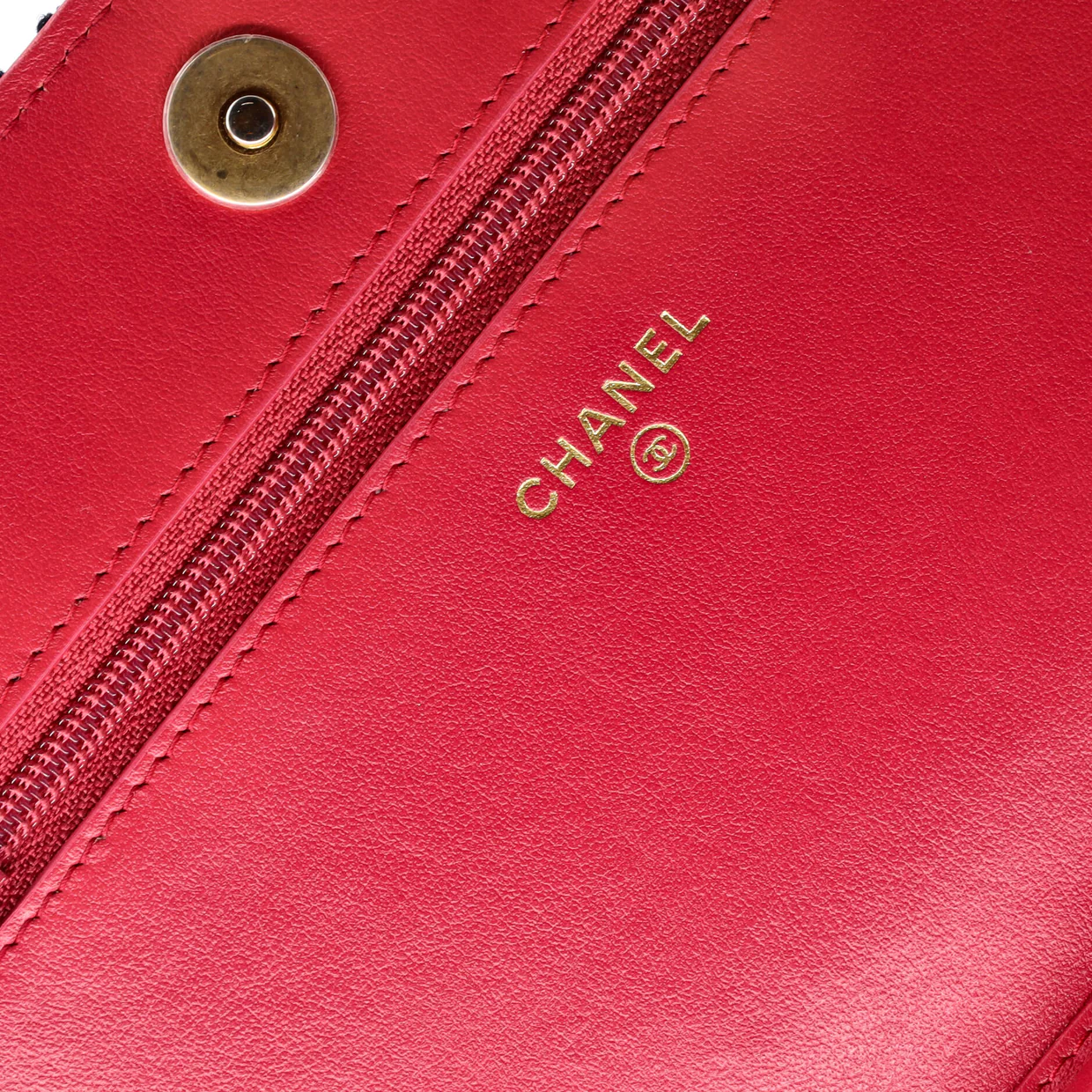 Chain Signe Wallet on Chain Quilted Tweed - Deep Luxury