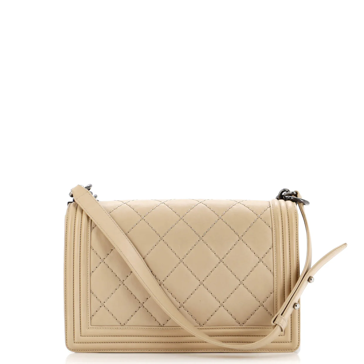 Stitch Boy Flap Bag Quilted Calfskin New Medium - Deep Luxury