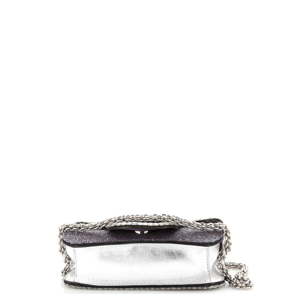 VLogo Loco Flap Shoulder Bag Embellished Leather Small - Deep Luxury