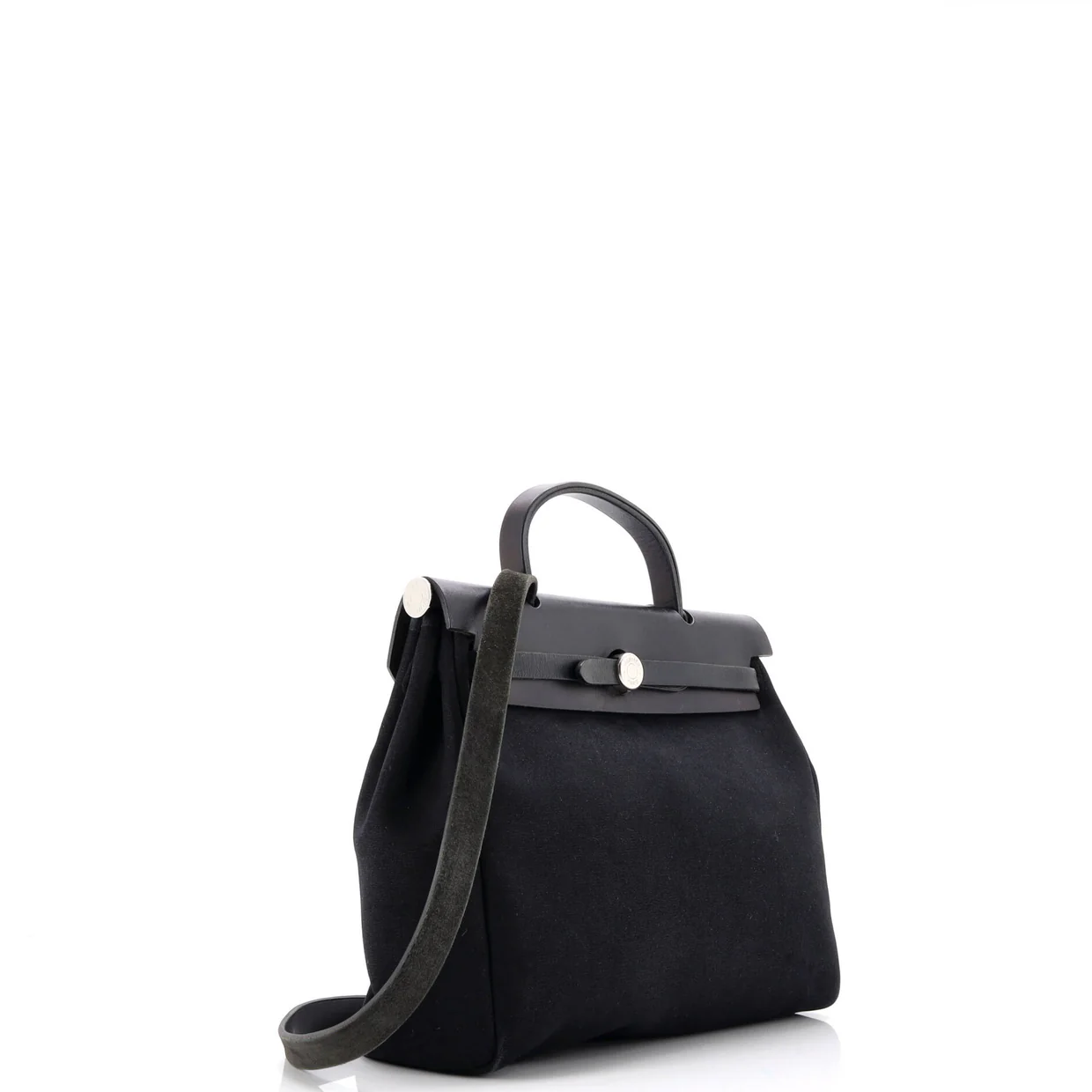 Herbag Toile and Leather PM - Deep Luxury