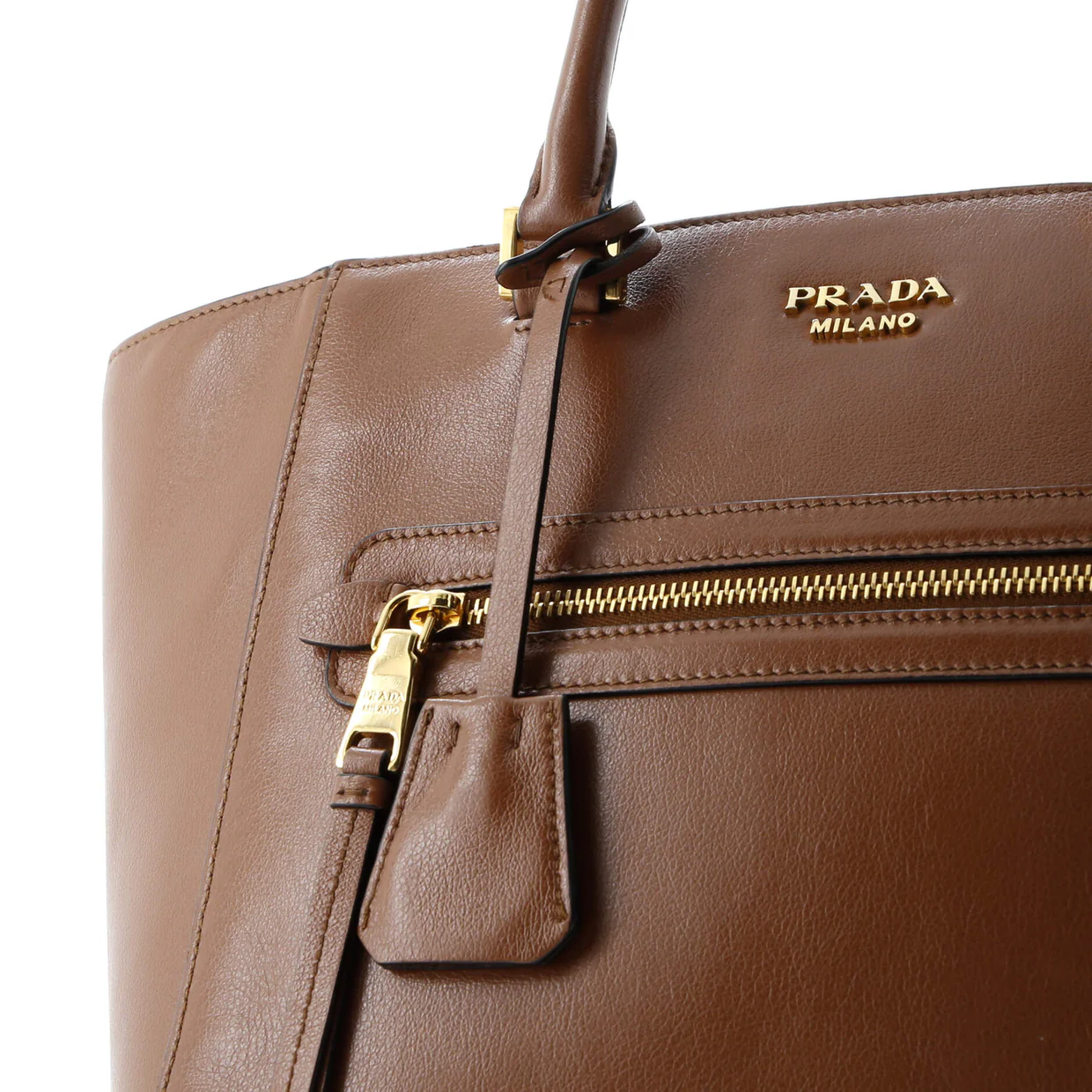 Front Pocket Convertible Tote Glace Calf Small - Deep Luxury