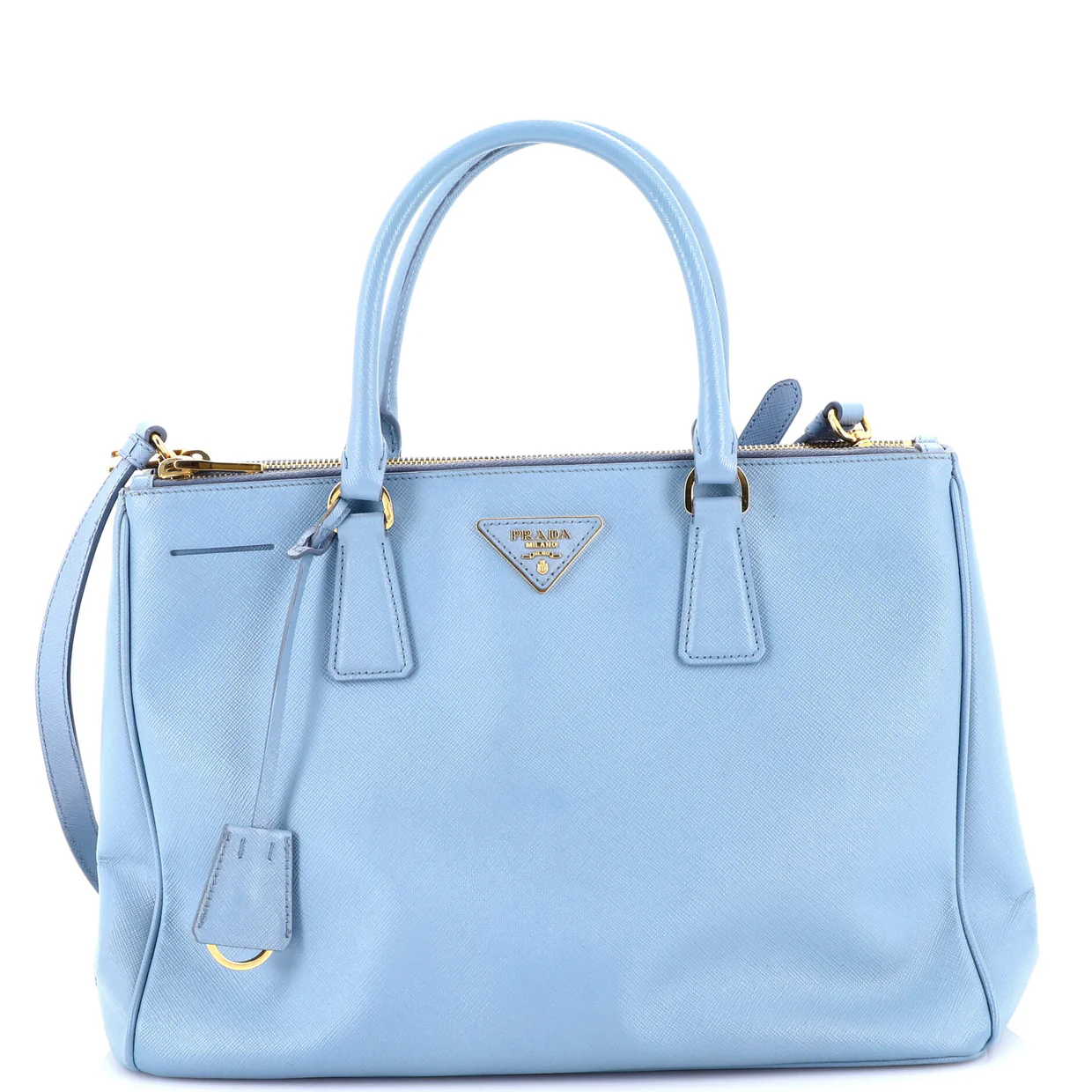 Double Zip Lux Tote Saffiano Leather Medium - Deep Luxury