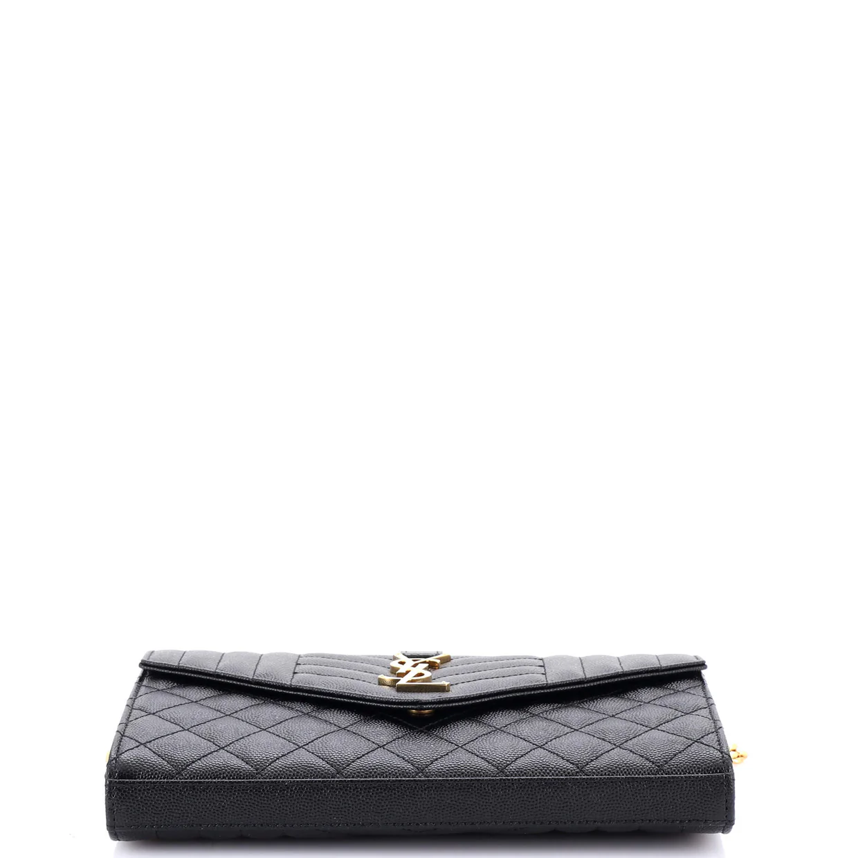 Classic Monogram Chain Wallet Mixed Matelasse Leather Medium - Deep Luxury