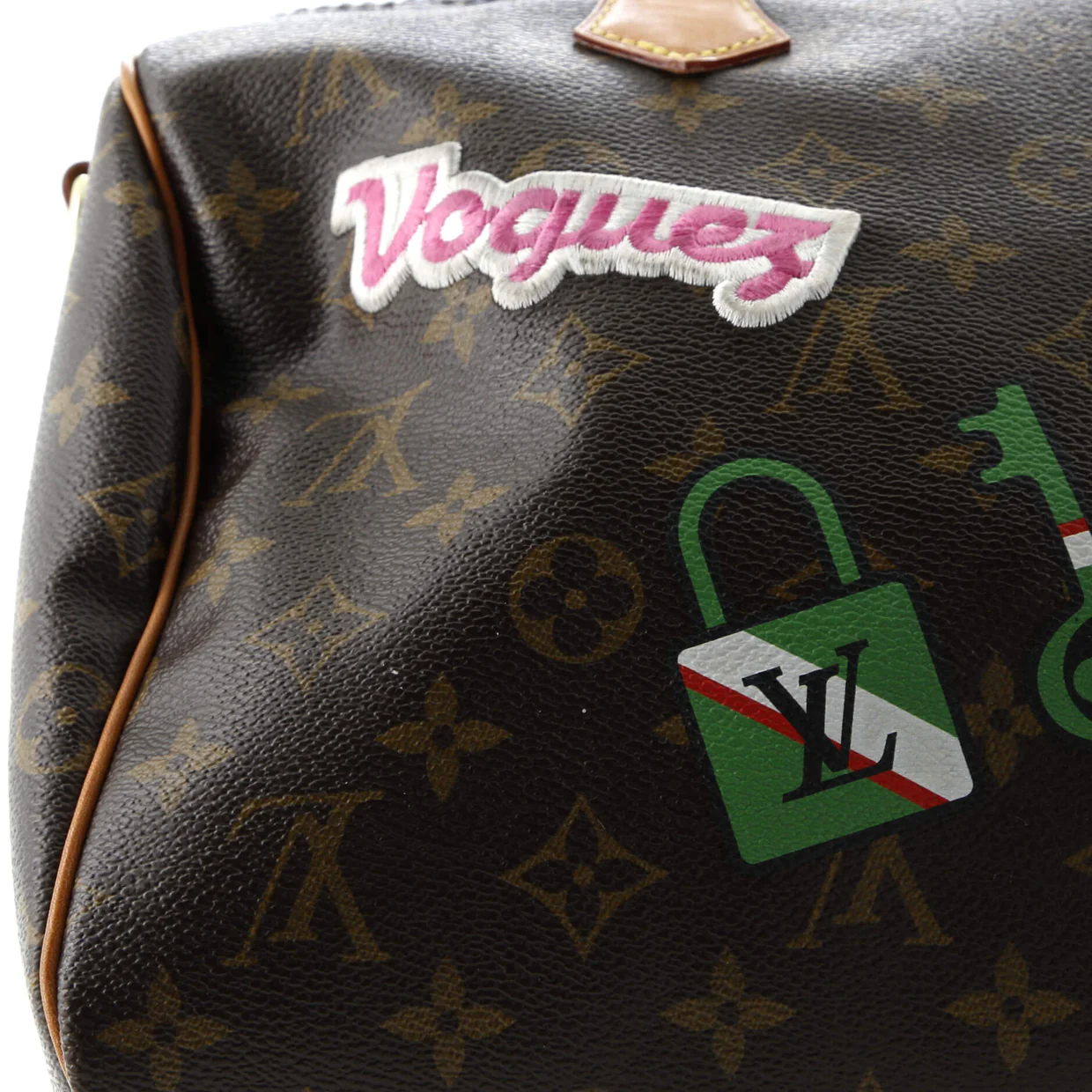 Speedy Bandouliere Bag Limited Edition Patches Monogram Canvas 30 - Deep Luxury