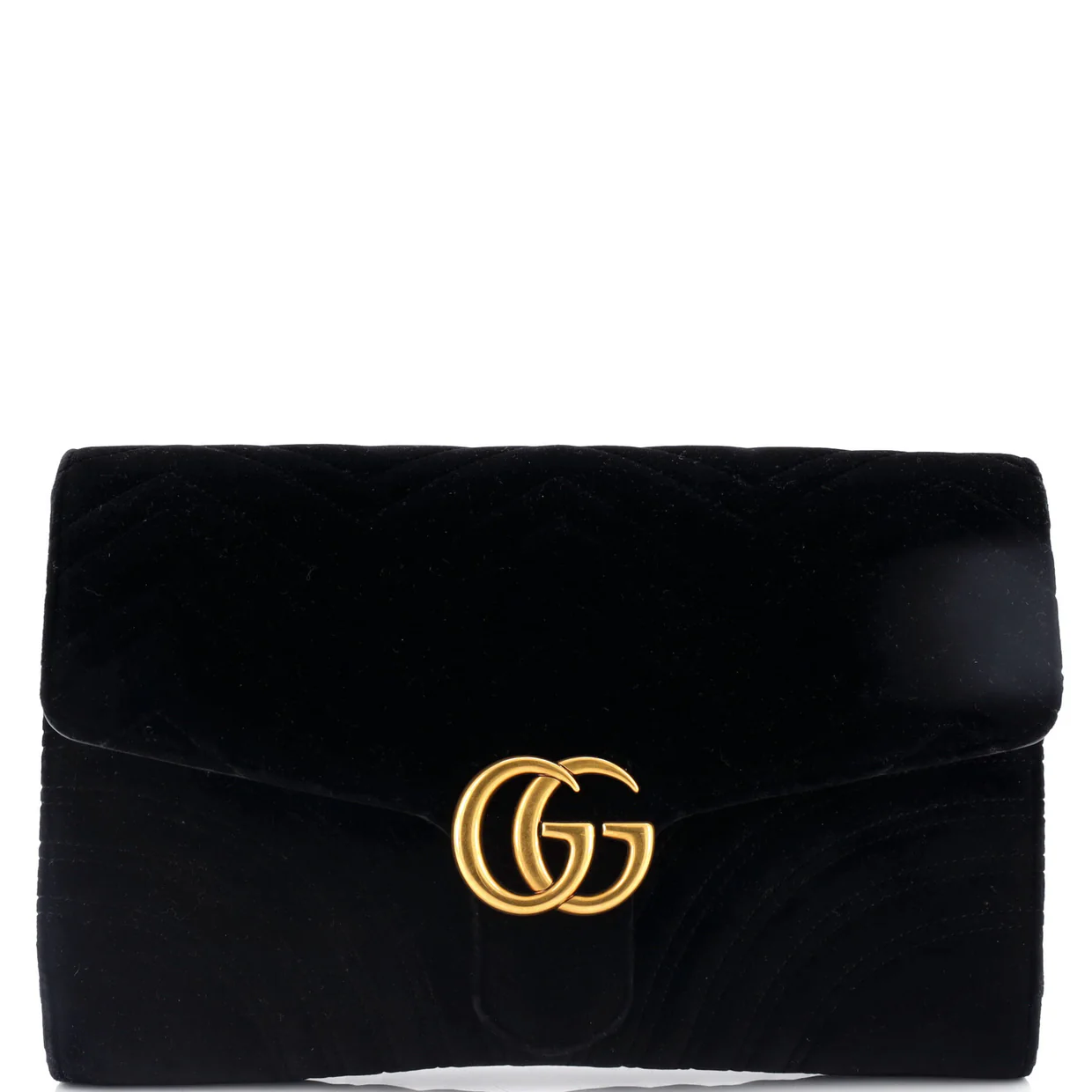 GG Marmont Flap Clutch Matelasse Velvet - Deep Luxury