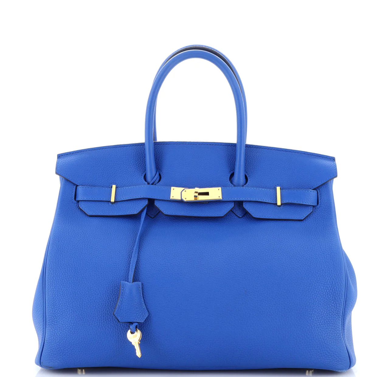 Birkin Handbag Bleu Zellige Togo with Gold Hardware 35 - Deep Luxury