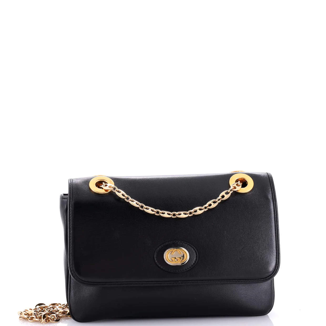 Marina Chain Flap Bag Leather Small - Deep Luxury