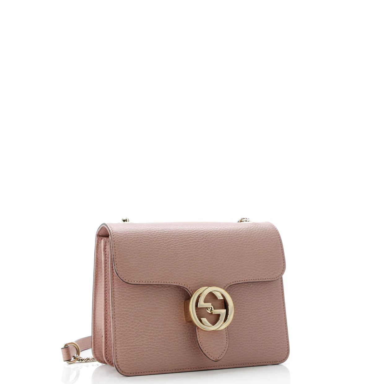 Interlocking Shoulder Bag Leather Small - Deep Luxury