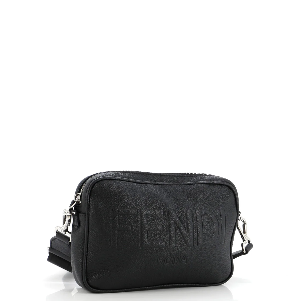 Logo Camera Bag Embossed Leather - Deep Luxury