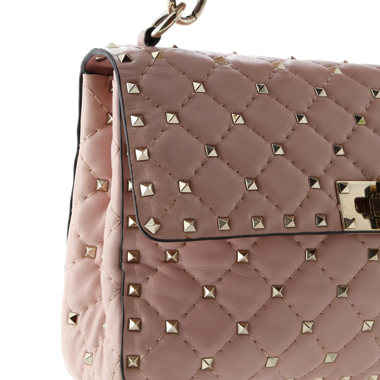 Rockstud Spike Flap Bag Quilted Leather Medium - Deep Luxury