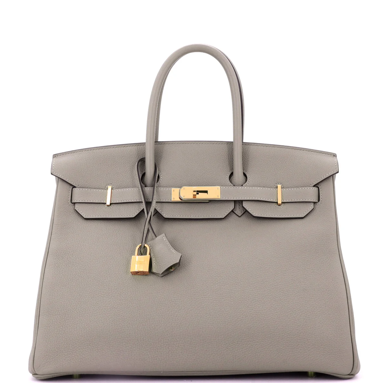 Birkin Handbag Grey Togo with Gold Hardware 35 - Deep Luxury