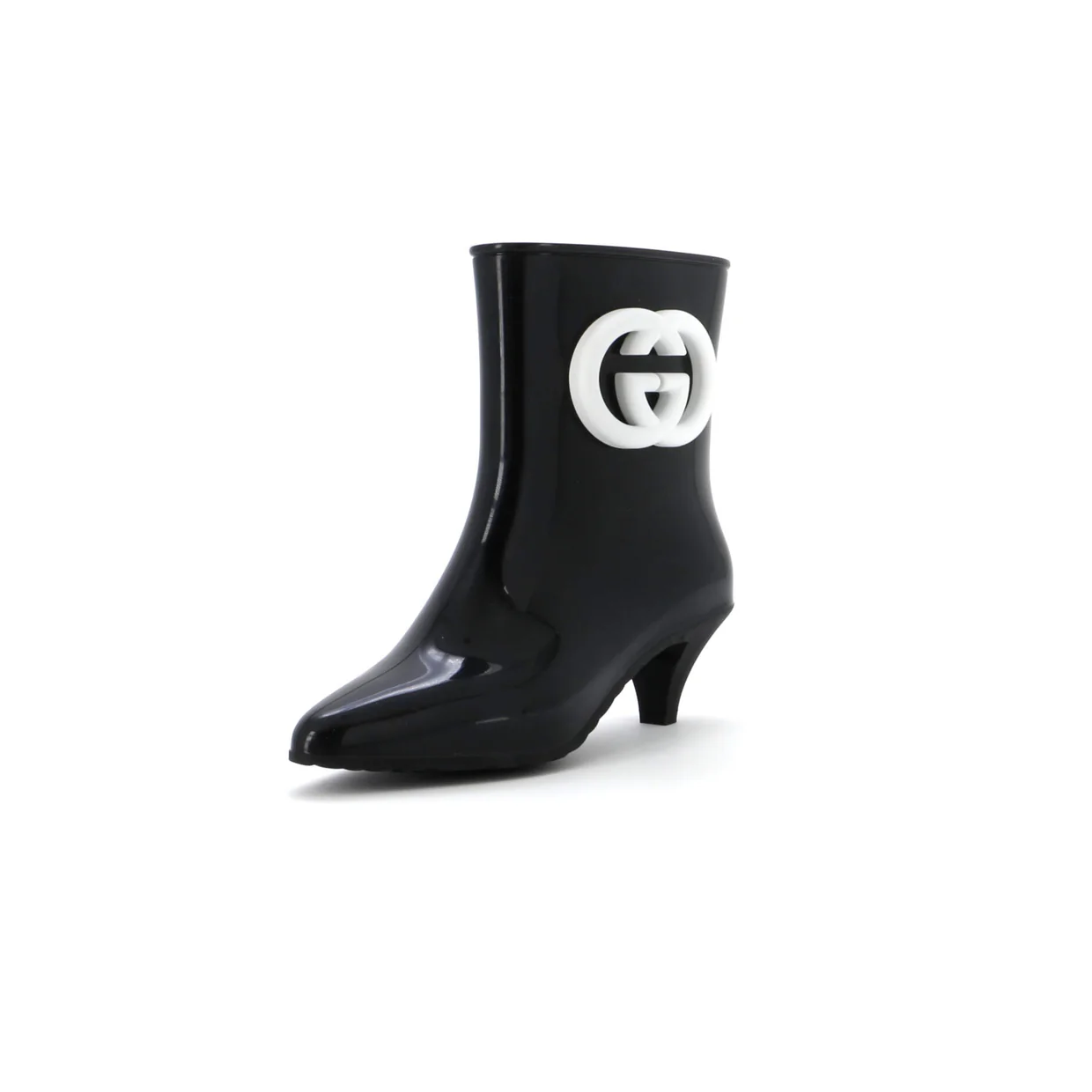 Women's Interlocking G Ankle Rain Boots Rubber - Deep Luxury