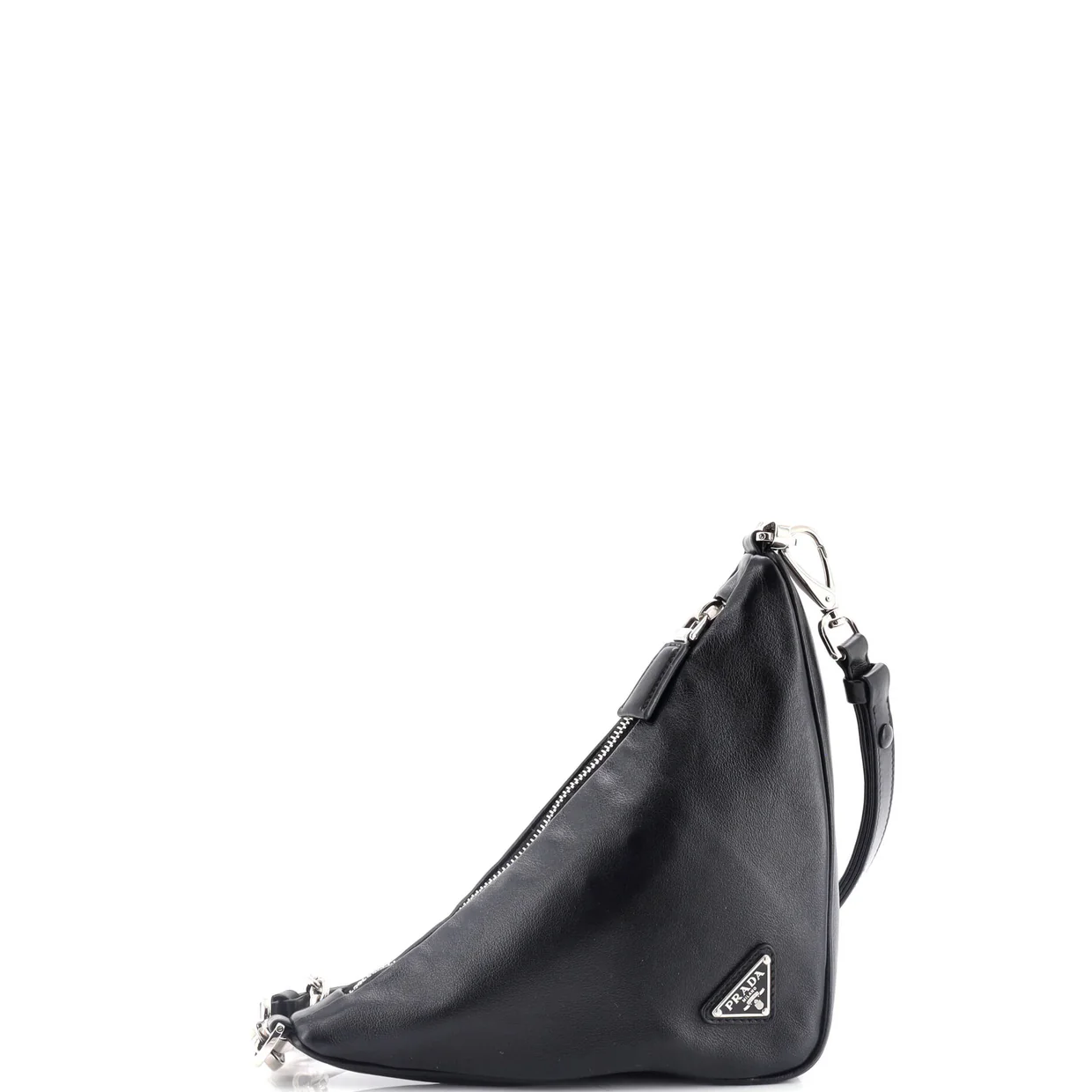 Triangle Logo Zip Crossbody Bag Embossed Grace Lux Small - Deep Luxury