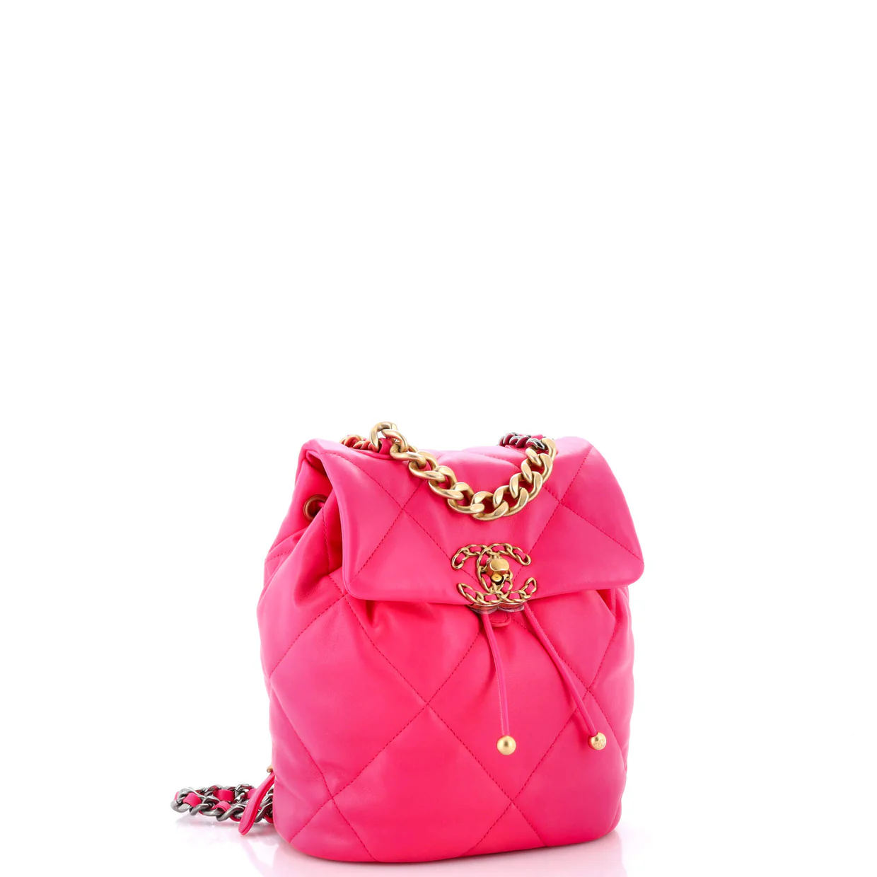 19 Flap Backpack Quilted Lambskin - Deep Luxury