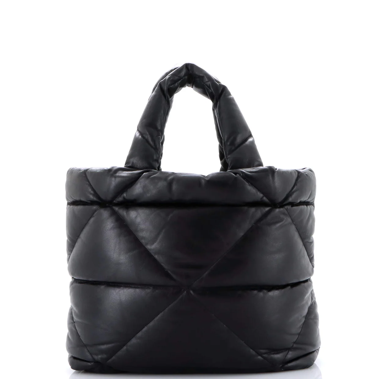 Padded Tote Bag Quilted Nappa Leather Large - Deep Luxury