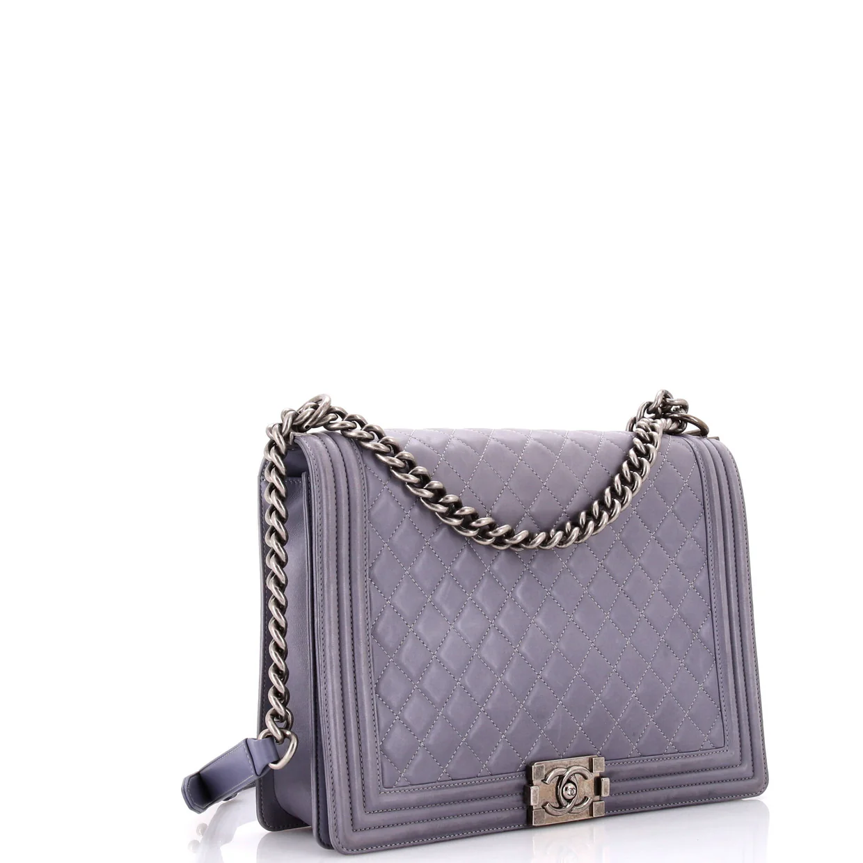 Boy Flap Bag Quilted Calfskin Large - Deep Luxury