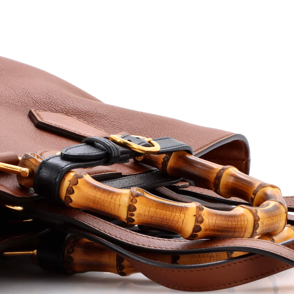 Diana Convertible Bucket Bag Leather Medium - Deep Luxury