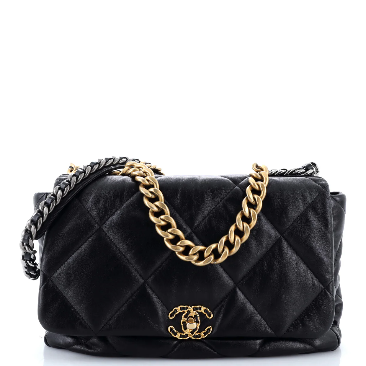 19 Flap Bag Quilted Leather Maxi - Deep Luxury